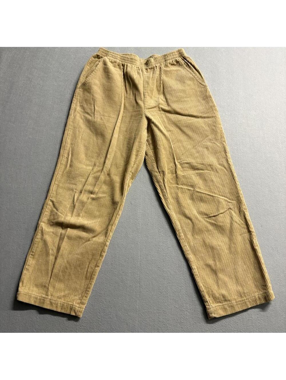 Blair Corduroy Pants Womens Small Beige Tan Cotton Elastic Waist Straight Leg